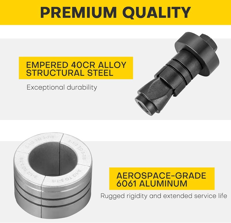 Acymner Exhaust Pipe Expander Stretcher Tool Kit 1-5/8” to 4-1/4”, Muffler Pipe Spreader Automotive Car Set for Tail Pipe Tube Hex 28mm (3/4”-10 Thread) - Image 4